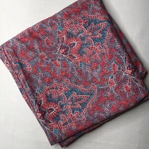 Ralph Lauren Red and Blue Cotton Paisley King Pillowcase